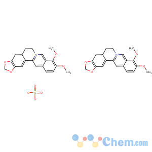 CAS No:6190-33-6 BERBERINE SULFATE TRIHYDRATE			