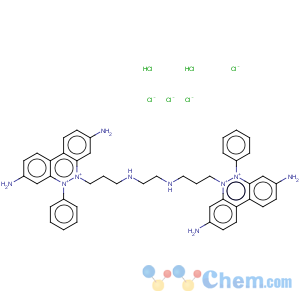 CAS No:61926-22-5 Phenanthridinium,5,5'-[1,2-ethanediylbis(imino-3,1-propanediyl)]bis[3,8-diamino-6-phenyl-,chloride, hydrochloride (1:2:2)