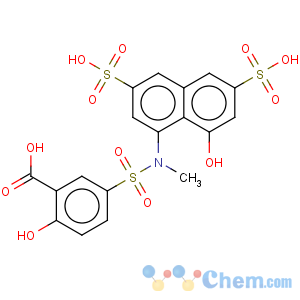CAS No:6201-90-7 n-methyl-n-(3-carboxy-4-hydroxyphenylsulfonyl)-1-amino-8-hydroxy-3,6-naphthalenedisulfonic acid