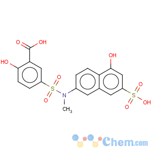 CAS No:6201-92-9 6-(3-carboxy-4-hydroxyphenylsulfonamido)-N-methyl-1-naphthol-3-sulfonic acid