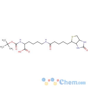 CAS No:62062-43-5 (2S)-6-[5-[(3aS,4S,6aR)-2-oxo-1,3,3a,4,6,6a-hexahydrothieno[3,<br />4-d]imidazol-4-yl]pentanoylamino]-2-[(2-methylpropan-2-yl)<br />oxycarbonylamino]hexanoic acid