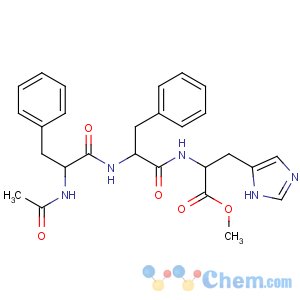 CAS No:62087-96-1 L-Histidine,N-acetyl-L-phenylalanyl-L-phenylalanyl-, methyl ester (9CI)