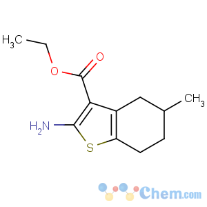 CAS No:6209-44-5 ethyl 2-amino-5-methyl-4,5,6,7-tetrahydro-1-benzothiophene-3-carboxylate