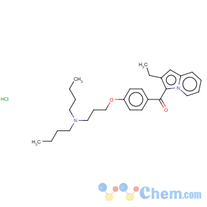 CAS No:62134-34-3 Methanone,[4-[3-(dibutylamino)propoxy]phenyl](2-ethyl-3-indolizinyl)-, hydrochloride(1:1)