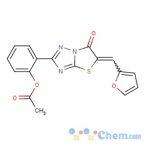 CAS No:6238-33-1 [2-[(5E)-5-(furan-2-ylmethylidene)-6-oxo-[1,3]thiazolo[3,2-b][1,2,<br />4]triazol-2-yl]phenyl] acetate