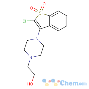 CAS No:62484-55-3 2-[4-(2-chloro-1,1-dioxido-1-benzothiophen-3-yl)piperazin-1-yl]ethanol