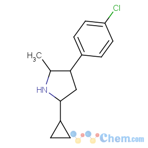 CAS No:62510-56-9 3-(4-chlorophenyl)-5-cyclopropyl-2-methylpyrrolidine