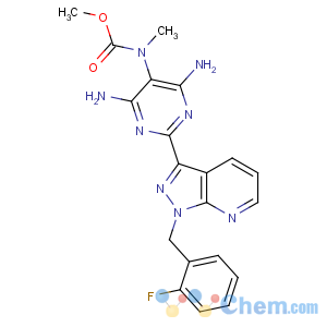 CAS No:625115-55-1 methyl<br />N-[4,6-diamino-2-[1-[(2-fluorophenyl)methyl]pyrazolo[3,<br />4-b]pyridin-3-yl]pyrimidin-5-yl]-N-methylcarbamate