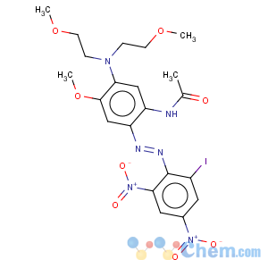 CAS No:62607-26-5 Acetamide,N-[5-[bis(2-methoxyethyl)amino]-2-[2-(2-iodo-4,6-dinitrophenyl)diazenyl]-4-methoxyphenyl]-