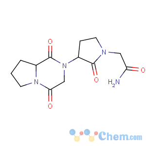 CAS No:62608-15-5 2-[(3R)-3-[(8aS)-1,4-dioxo-6,7,8,8a-tetrahydro-3H-pyrrolo[1,<br />2-a]pyrazin-2-yl]-2-oxopyrrolidin-1-yl]acetamide