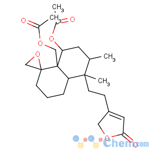 CAS No:62640-05-5 [(4R,4aR,5S,7R,8S,8aR)-5-acetyloxy-7,<br />8-dimethyl-8-[2-(5-oxo-2H-furan-3-yl)ethyl]spiro[2,3,5,6,7,<br />8a-hexahydro-1H-naphthalene-4,2'-oxirane]-4a-yl]methyl acetate