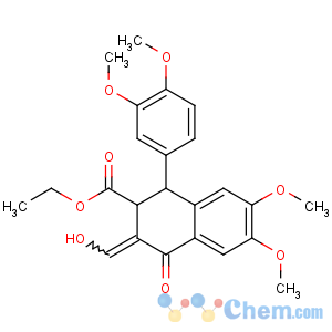 CAS No:6267-83-0 2-Naphthalenecarboxylicacid,1-(3,4-dimethoxyphenyl)-1,2,3,4-tetrahydro-3-(hydroxymethylene)-6,7-dimethoxy-4-oxo-,ethyl ester