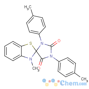 CAS No:62689-07-0 Spiro(benzothiazole-2(3H),4-imidazolidine)-2,5-dione, 3-methyl-1,3-bis(4-methylphenyl)-