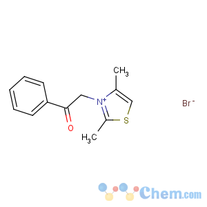 CAS No:6274-04-0 Thiazolium,2,4-dimethyl-3-(2-oxo-2-phenylethyl)-, bromide (1:1)