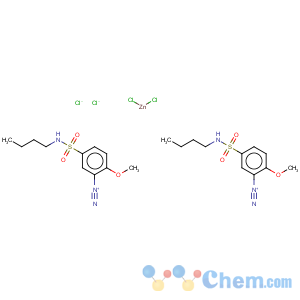 CAS No:62778-15-8 5-((Butylamino)sulphonyl)-2-methoxybenzenediazonium tetrachlorozincate (2:1)
