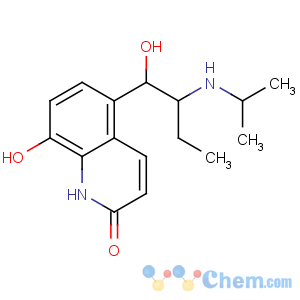 CAS No:62929-91-3 2(1H)-Quinolinone,8-hydroxy-5-[(1R,2S)-1-hydroxy-2-[(1-methylethyl)amino]butyl]-, hydrochloride(1:1), rel-