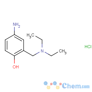 CAS No:6297-14-9 Phenol,4-amino-2-[(diethylamino)methyl]-, hydrochloride (1:2)