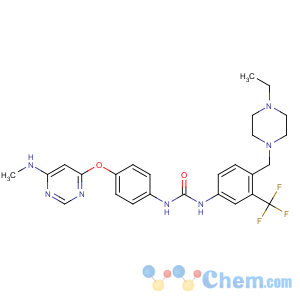 CAS No:630124-46-8 1-[4-[(4-ethylpiperazin-1-yl)methyl]-3-(trifluoromethyl)phenyl]-3-[4-[6-<br />(methylamino)pyrimidin-4-yl]oxyphenyl]urea