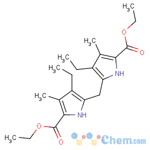 CAS No:6305-93-7 ethyl<br />5-[(5-ethoxycarbonyl-3-ethyl-4-methyl-1H-pyrrol-2-yl)methyl]-4-ethyl-3-<br />methyl-1H-pyrrole-2-carboxylate