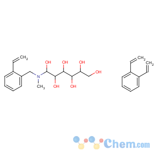CAS No:63181-98-6 D-Glucitol, 1-deoxy-1-(((ethenylphenyl)methyl)methylamino)-, polymer with diethenylbenzene