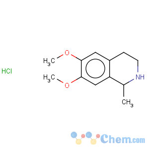 CAS No:63283-42-1 Isoquinoline,1,2,3,4-tetrahydro-6,7-dimethoxy-1-methyl-, hydrochloride (1:1)