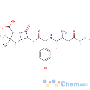 CAS No:63358-49-6 Glycinamide,N-methyl-D-asparaginyl-N-[(2S,5R,6R)-2-carboxy-3,3-dimethyl-7-oxo-4-thia-1-azabicyclo[3.2.0]hept-6-yl]-2-(4-hydroxyphenyl)-,(2R)-