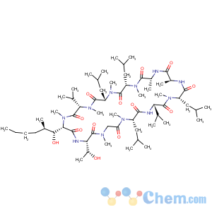 CAS No:63556-15-0 Cyclosporin C,6-[(2S,3R,4R)-3-hydroxy-4-methyl-2-(methylamino)octanoic acid]- (9CI)
