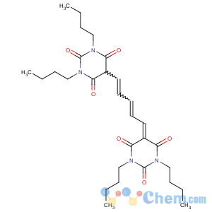 CAS No:63560-89-4 1,3-dibutyl-5-[(2E,4E)-5-(1,3-dibutyl-2,4,6-trioxo-1,<br />3-diazinan-5-yl)penta-2,4-dienylidene]-1,3-diazinane-2,4,6-trione