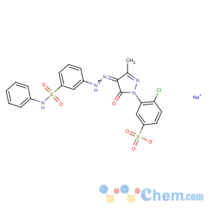 CAS No:6359-91-7 Benzenesulfonic acid,4-chloro-3-[4,5-dihydro-3-methyl-5-oxo-4-[2-[3-[(phenylamino)sulfonyl]phenyl]diazenyl]-1H-pyrazol-1-yl]-,sodium salt (1:1)