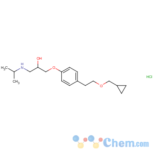 CAS No:63659-19-8 1-[4-[2-(cyclopropylmethoxy)ethyl]phenoxy]-3-(propan-2-ylamino)propan-2-<br />ol