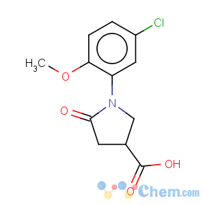 CAS No:63675-21-8 3-Pyrrolidinecarboxylicacid, 1-(5-chloro-2-methoxyphenyl)-5-oxo-