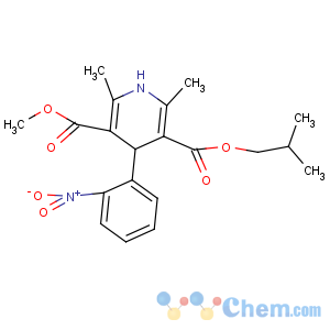 CAS No:63675-72-9 3-O-methyl 5-O-(2-methylpropyl)<br />2,6-dimethyl-4-(2-nitrophenyl)-1,4-dihydropyridine-3,5-dicarboxylate