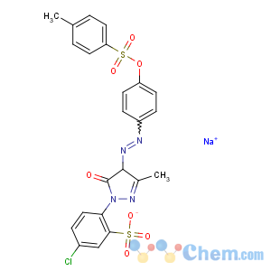 CAS No:6372-96-9 Benzenesulfonic acid,5-chloro-2-[4,5-dihydro-3-methyl-4-[2-[4-[[(4-methylphenyl)sulfonyl]oxy]phenyl]diazenyl]-5-oxo-1H-pyrazol-1-yl]-,sodium salt (1:1)