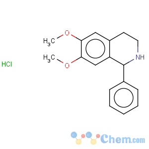 CAS No:63768-20-7 Isoquinoline,1,2,3,4-tetrahydro-6,7-dimethoxy-1-phenyl-, hydrochloride (1:1)