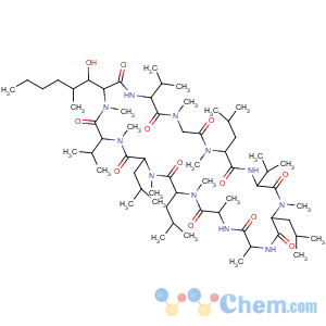 CAS No:63775-91-7 Cyclosporin D,6-[(2S,3R,4R)-3-hydroxy-4-methyl-2-(methylamino)octanoic acid]- (9CI)