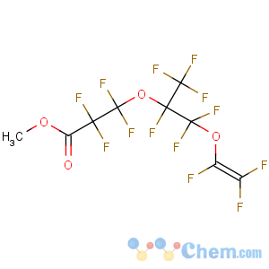 CAS No:63863-43-4 Propanoic acid,3-[1-[difluoro[(1,2,2-trifluoroethenyl)oxy]methyl]-1,2,2,2-tetrafluoroethoxy]-2,2,3,3-tetrafluoro-,methyl ester