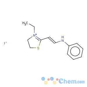 CAS No:63870-40-6 Thiazolium,3-ethyl-4,5-dihydro-2-[2-(phenylamino)ethenyl]-, iodide (1:1)