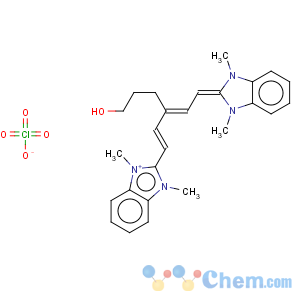 CAS No:63899-28-5 1H-Benzimidazolium,2-[3-[2-(1,3-dihydro-1,3-dimethyl-2H-benzimidazol-2-ylidene)ethylidene]-6-hydroxy-1-hexen-1-yl]-1,3-dimethyl-,perchlorate (1:1)