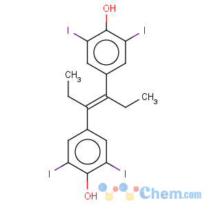 CAS No:64043-55-6 Phenol,4,4'-(1,2-diethyl-1,2-ethenediyl)bis-, tetraiodo deriv. (9CI)