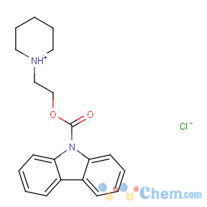 CAS No:64057-97-2 9H-Carbazole-9-carboxylicacid, 2-(1-piperidinyl)ethyl ester, hydrochloride (1:1)