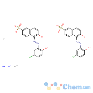 CAS No:6408-02-2 Chromate(3-),bis[5-[2-[5-chloro-2-(hydroxy-kO)phenyl]diazenyl-kN1]-6-(hydroxy-kO)-2-naphthalenesulfonato(3-)]-, sodium hydrogen (1:2:1)