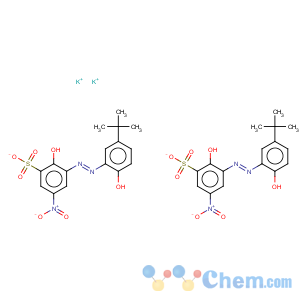 CAS No:6408-99-7 Benzenesulfonic acid,3-[2-[5-(1,1-dimethylethyl)-2-hydroxyphenyl]diazenyl]-2-hydroxy-5-nitro-,potassium salt (1:2)