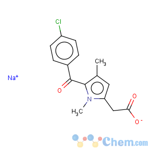 CAS No:64092-48-4 1H-Pyrrole-2-aceticacid, 5-(4-chlorobenzoyl)-1,4-dimethyl-, sodium salt (1:1)