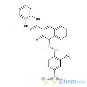 CAS No:6410-32-8 (4Z)-4-[(2-methyl-4-nitrophenyl)hydrazinylidene]-N-(2-methylphenyl)-3-<br />oxonaphthalene-2-carboxamide