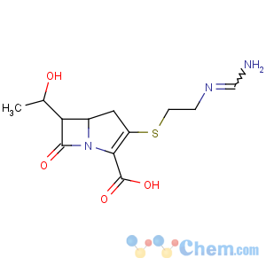 CAS No:64221-86-9 (5R,<br />6S)-3-[2-(aminomethylideneamino)ethylsulfanyl]-6-[(1R)-1-hydroxyethyl]-<br />7-oxo-1-azabicyclo[3.2.0]hept-2-ene-2-carboxylic acid