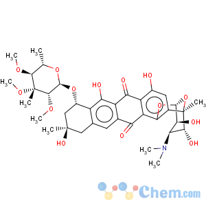 CAS No:64267-46-5 2,6-Epoxy-2H-naphthaceno[1,2-b]oxocin-9,16-dione,11-[(6-deoxy-3-C-methyl-2,3,4-tri-O-methyl-a-L-mannopyranosyl)oxy]-4-(dimethylamino)-3,4,5,6,11,12,13,14-octahydro-3,5,8,10,13-pentahydroxy-6,13-dimethyl-,(2R,3S,4R,5R,6R,11S,13R)-