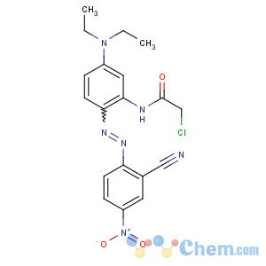 CAS No:64294-88-8 2-chloro-N-[2-[(2-cyano-4-nitrophenyl)diazenyl]-5-(diethylamino)phenyl]<br />acetamide