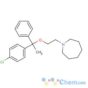 CAS No:64294-95-7 1-[2-[1-(4-chlorophenyl)-1-phenylethoxy]ethyl]azepane