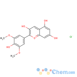 CAS No:643-84-5 2-(4-hydroxy-3,5-dimethoxyphenyl)chromenylium-3,5,7-triol