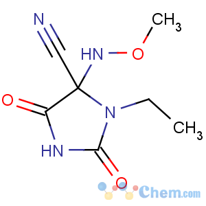 CAS No:644972-55-4 3-ethyl-4-(methoxyamino)-2,5-dioxoimidazolidine-4-carbonitrile